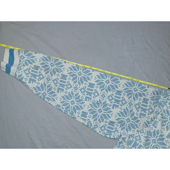 Nike Men’s XL Blue Fair Isle Snowflake Sweatshirt Holiday Christmas Sweater - Picture 5 of 7